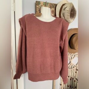 NWT KORI AMERICA SOFT BLUSH PINK SWEATER